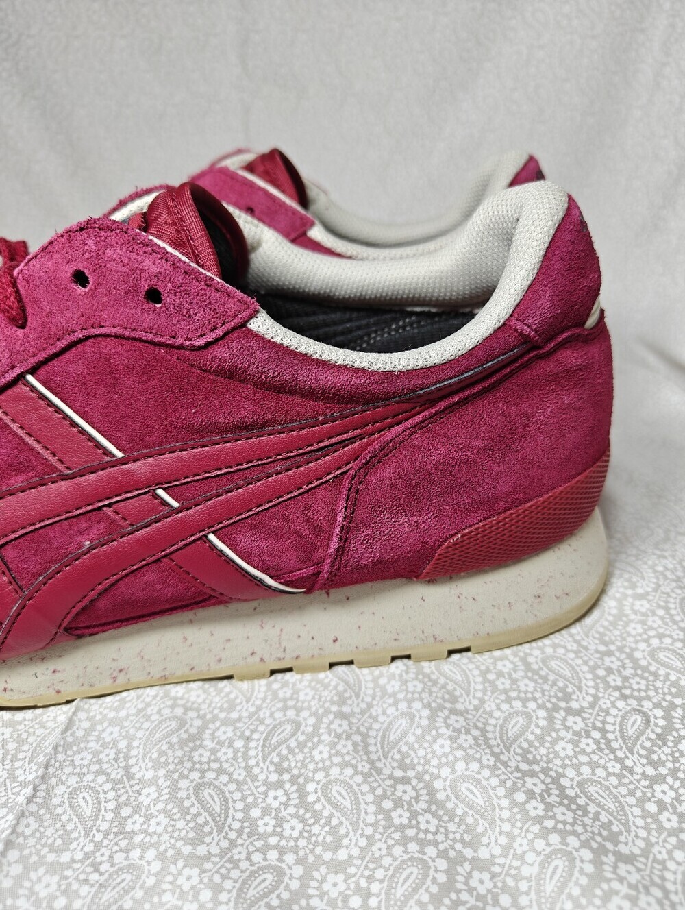 Onitsuka Tiger Colorado Eighty-Five Burgundy Suede Retro Sneakers Men's Sz 12 - Picture 4 of 10